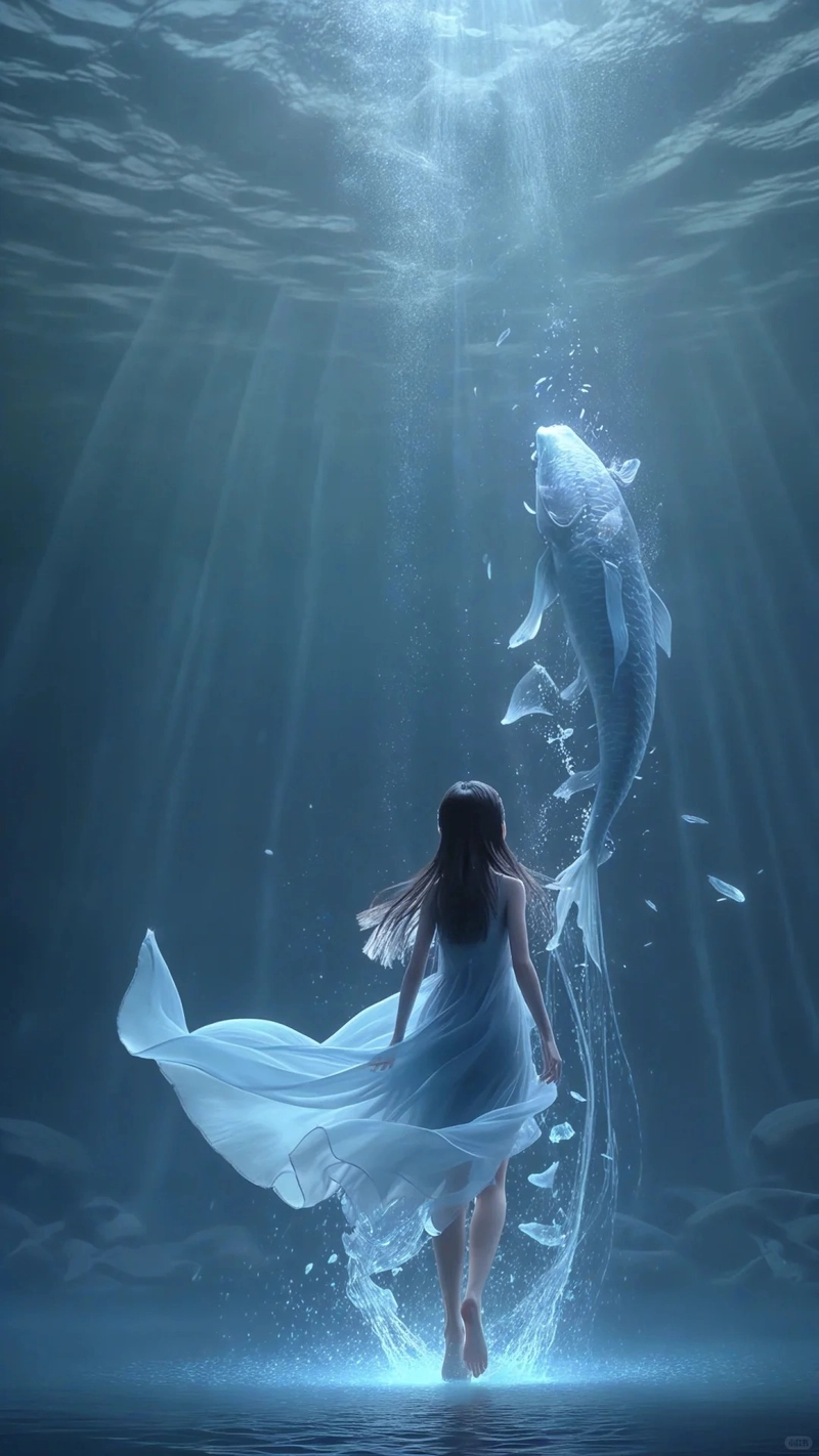 Hình nền cô gái màu xanh dương tone lạnh dễ chịu