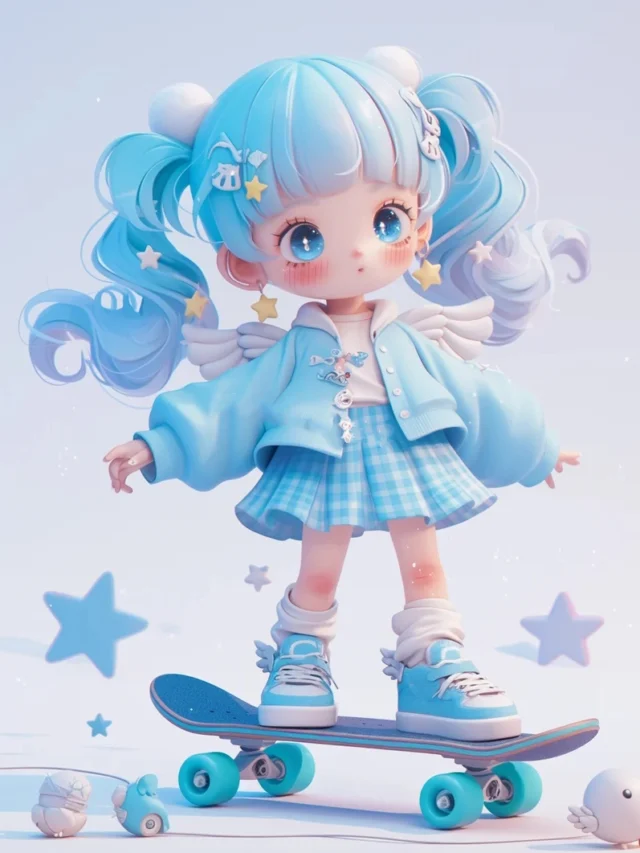 Hình nền cô gái chibi đáng yêu tan chảy tim